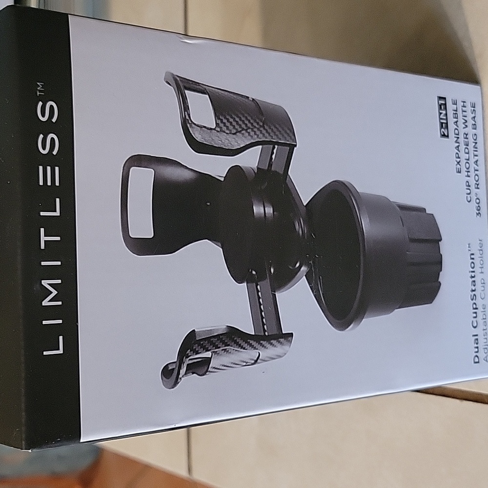 Limitless Dual Cup Station Expandable Cup Holder NIB